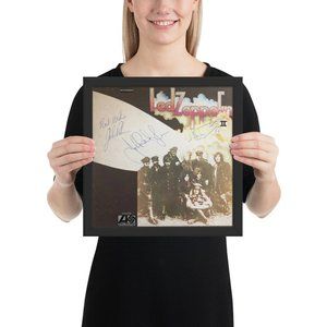 Led Zeppelin II Framed signed album REPRINT